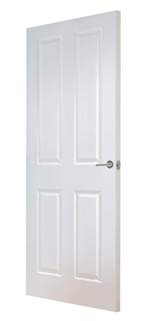 6' 8" X 2' 8" White Shannon 4 Panel Masonite Door - Smooth Finish