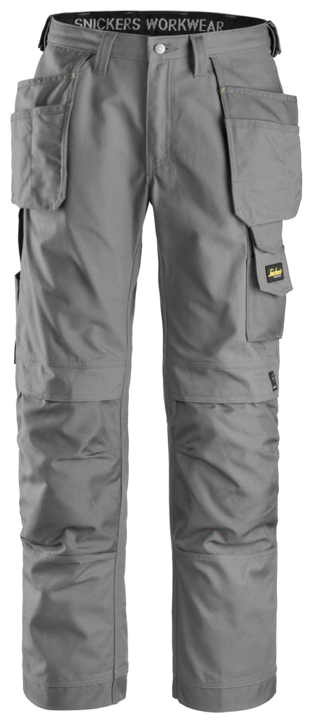 Snickers 3214 Canvas+ Trousers Grey - Size 048