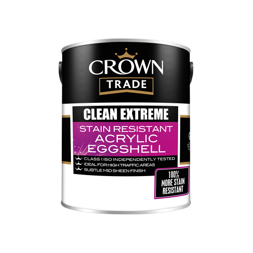5 Litre Crown Trade Clean Extreme White - Eggshell
