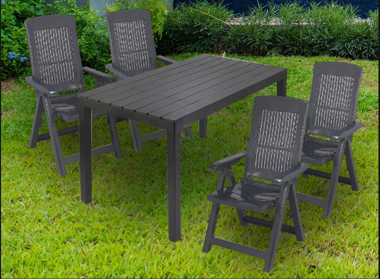 Relaxer 4 Seater Set Includes Table And 4 Chairs