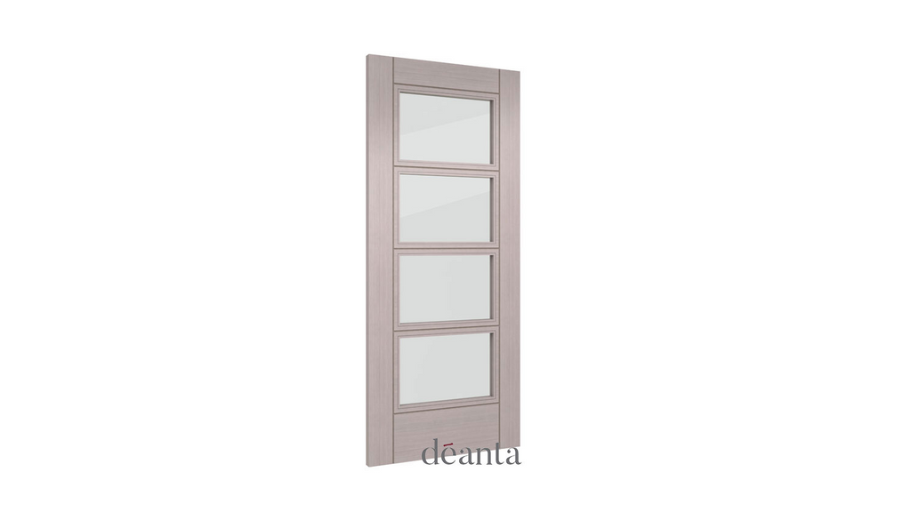 6' 6" X 2' 9" Hp12 Glass Clear Light Grey 07 Deanta Door