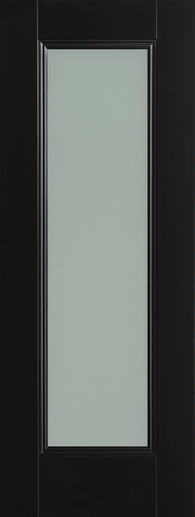 6'6" X 2'4" Amsterdam Opal Black Premium Primed Door Laminate Glazed