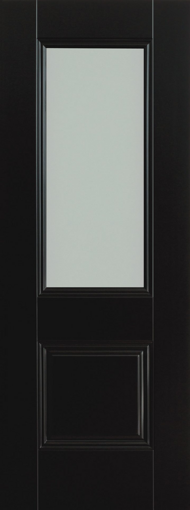 6'8" X 2'8" Arnhem Opal Black Premium Primed Door Laminate Glazed