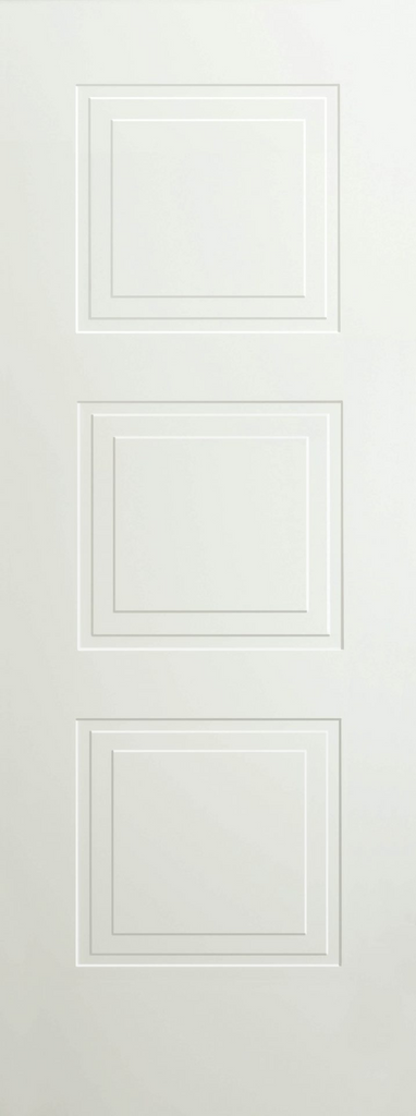 6'6" X 2'6" Bergerac 3 Panel White Premium Primed Door