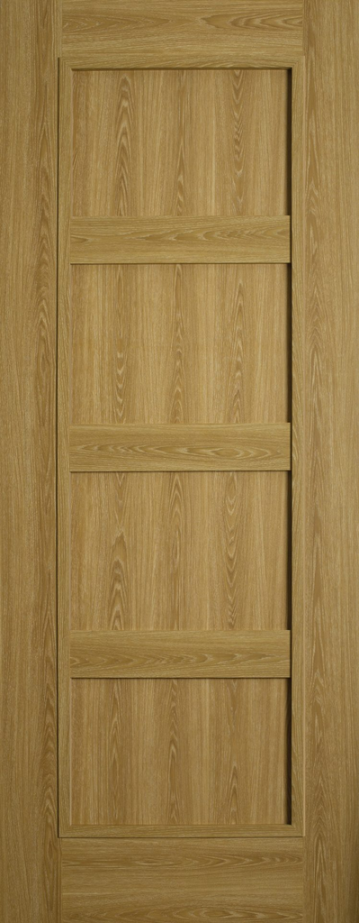 6'6" X 2'4" Shaker 4 Panel Limed Oak Luxury Laminate Door