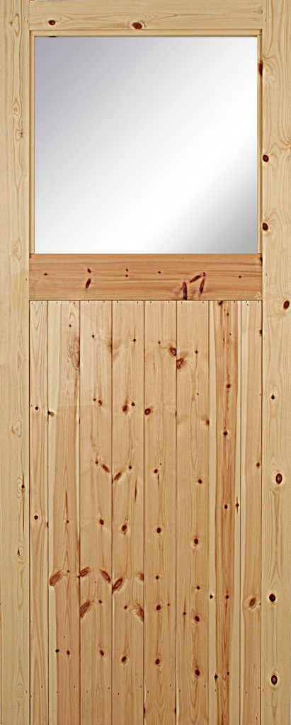 6' 8" X 2' 8" Red Deal Erwood Sheeted Door For Glass