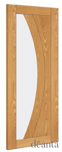 6' 6" X 2' 2" Hp35g Clear Glass Oak Deanta Door