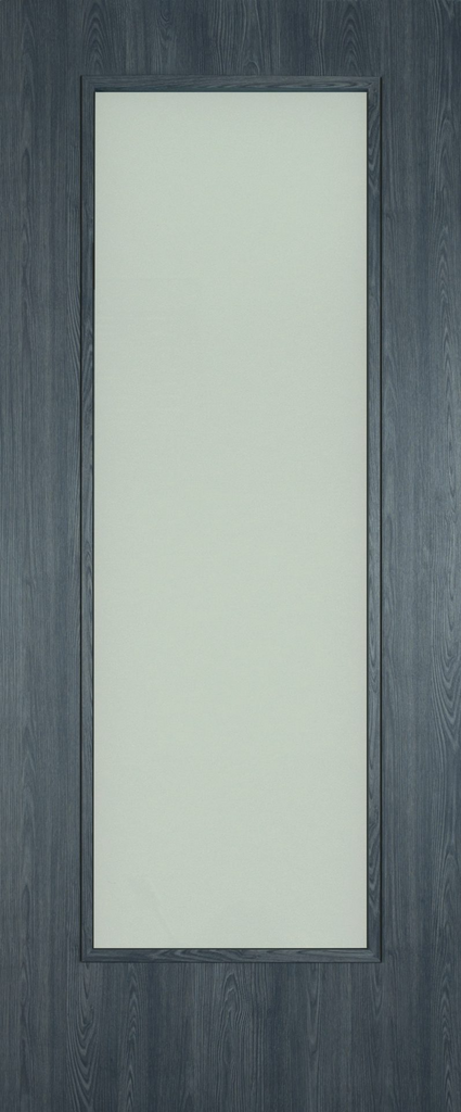 6'6" X 2'0" Erkado Shaker Midnight Grey Laminate Door - Obscure Glass
