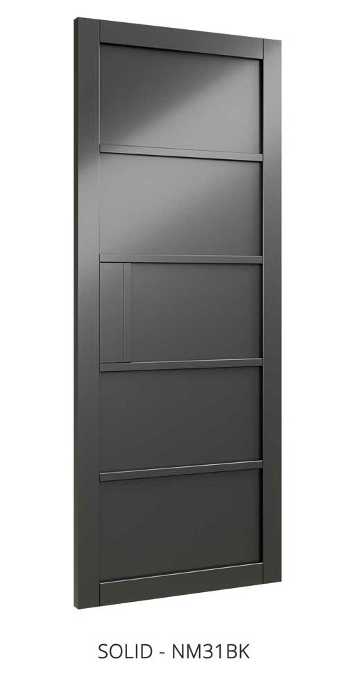 6' 8" X 2' 10" Nm31 Solid Black Deanta Door