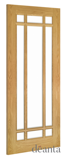 6' 6" X  2' 9"  Nm5g Bevelled Glass Oak Deanta Door