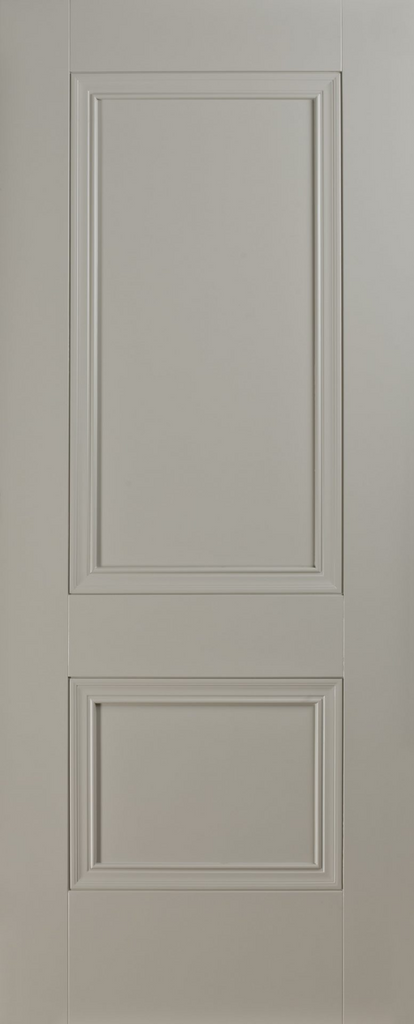 6'6" X 2'0" Salzburg 2 Panel Silk Grey Premium Primed Door