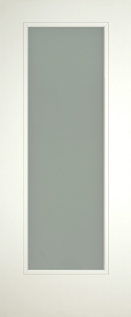 6'6" X 2'6" Erkado Shaker Winter White Laminate Door - Obscure Glass