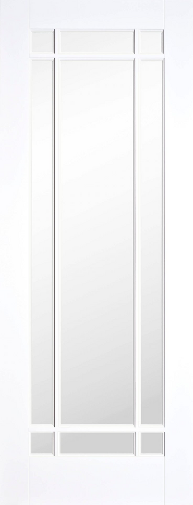 6'6" X 2'4" Bora 9 Lite White Premium Primed Door - Glazed