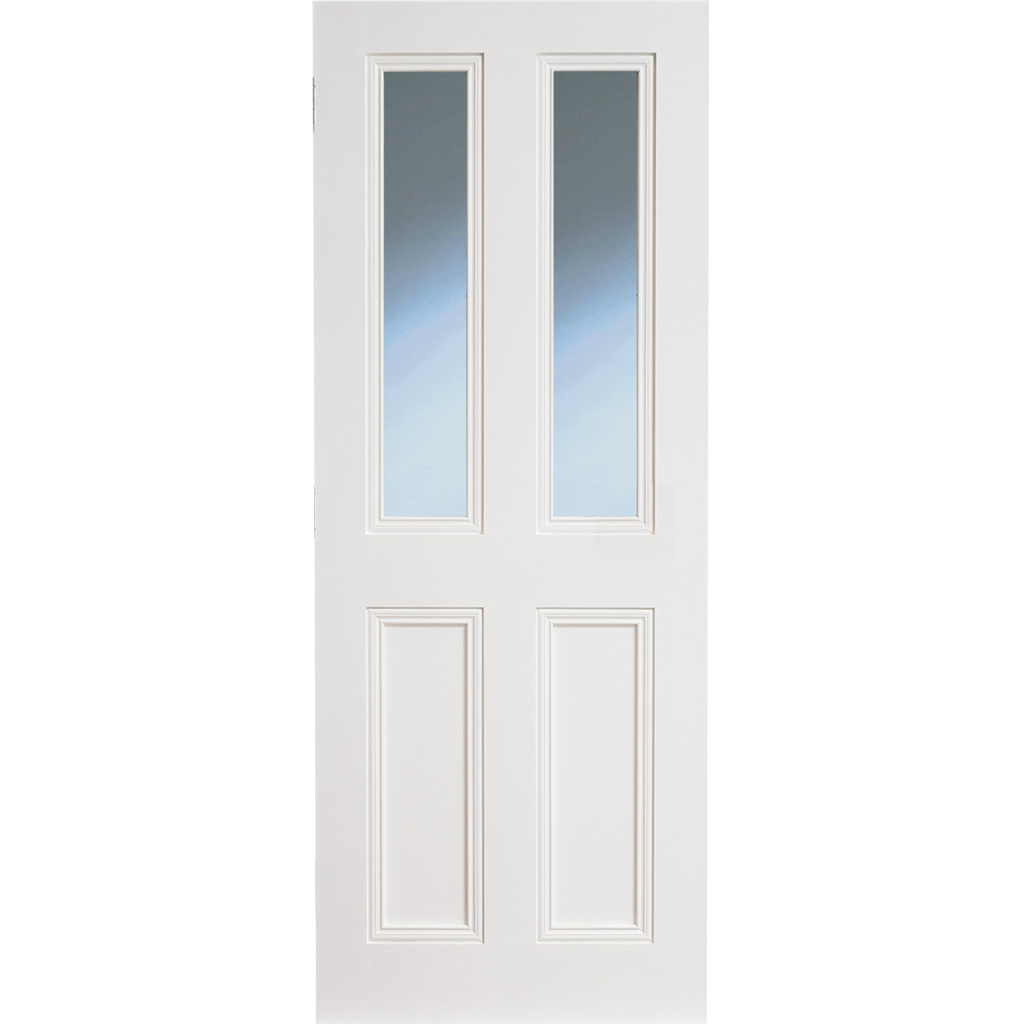 6'6" X 2'4" Claremont Primed Door - Bevelled Glazed