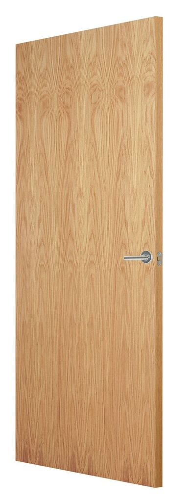 6'6" X 2'0" Flush Oak Veneer Match Fd30 F/s Fire Door