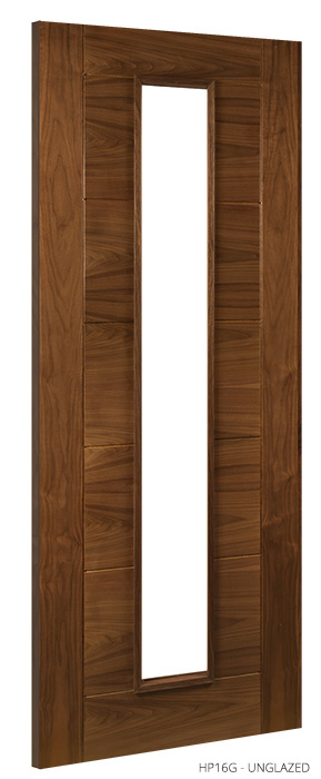 6' 8" X 2' 10" Hp16g Unglazed Walnut Deanta Door - Solid Core