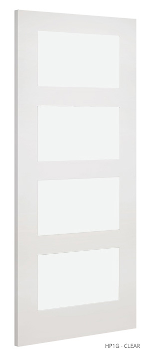 6' 6" X 2' 4" Hp1g Clear Paint Grade Deanta Door