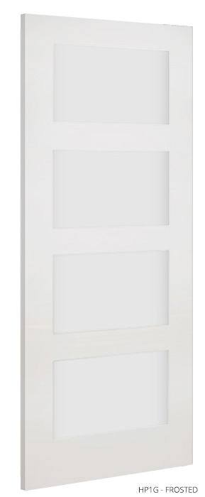 6' 6" X 2' 0" Hp1g Frosted Paint Grade Deanta Door