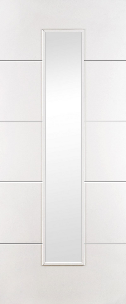 6'6" X 2'6" Hydra White Premium Primed Door - Clear Glass
