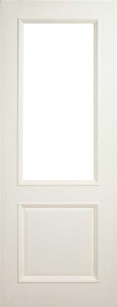 6'8" X 2'4" Monroe 2 Panel Bolection Primed Door - Unglazed