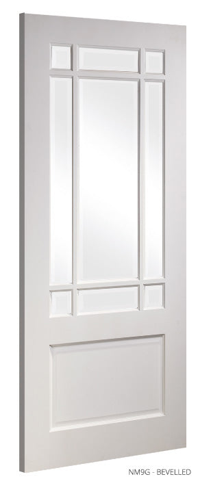 6' 8" X  2' 8" Nm9 Bevelled Glass Paint Grade Deanta Door