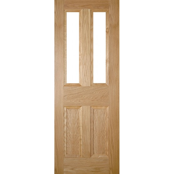 6' 6" X 2' 6" Nm1g Clear Glass Oak Deanta Door