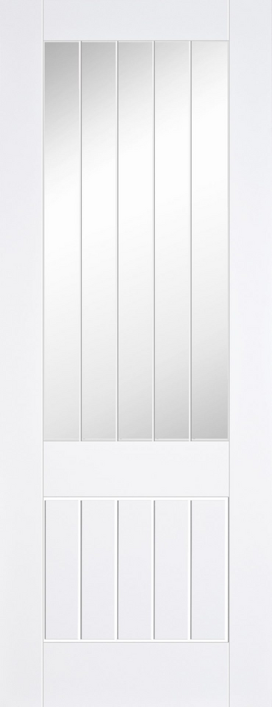 6'8" X 2'8" Pegasus 1 Lite White Premium Primed Door - Glazed