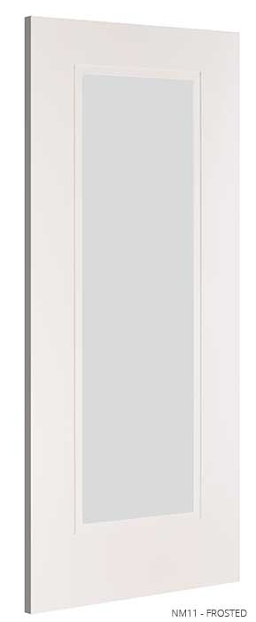 6' 8" X 2' 10"Nm11g Frosted Glass Primed Deanta Door