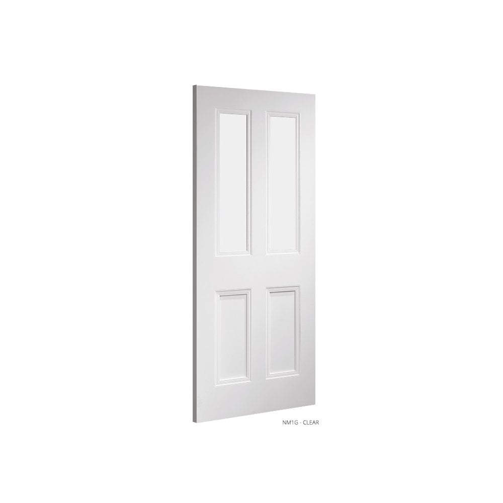 6' 8" X 2' 10" Nm1g Clear Glass Paint Grade Deanta Door