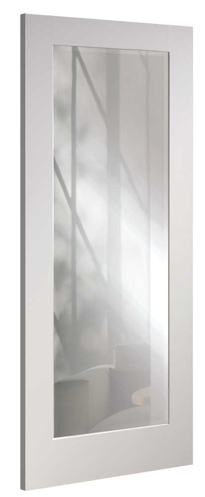 6' 8" X 2' 10" Nm5g Glass Mirror Paint Grade Deanta Door