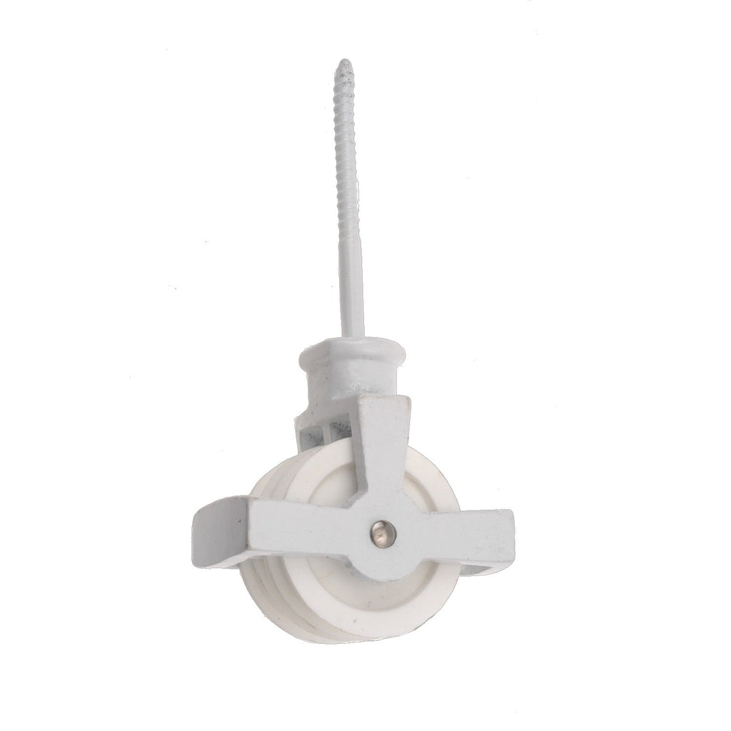 Era White Double Screw Pulley