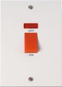 Corry's 45amp Double Cooker Switch & Neon (1)