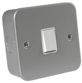 Corry's Metal Clad Plate Switch 1 Gang 2 Way