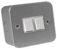 Corry's Metal Clad Plate Switch 2 Gang 2 Way (1)