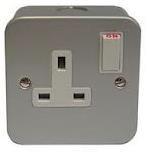 Corry's Metal Clad Socket Switched 1 Gang