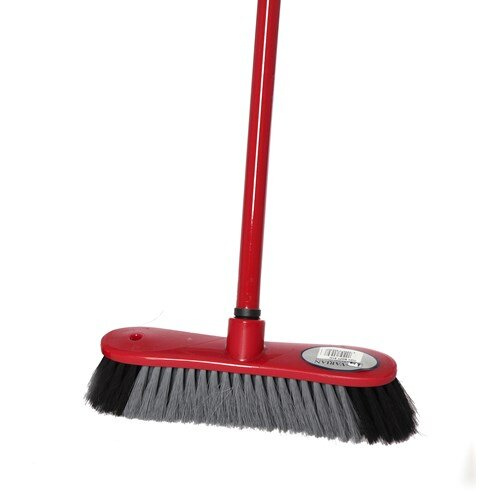 11" B&w Sweeping Brush C/w Metallic Handle - 2341048m