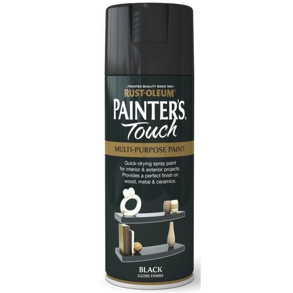 400ml Painters Touch Spray Gloss Black