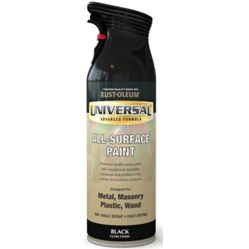 400ml Universal Gloss Black Spray Paint