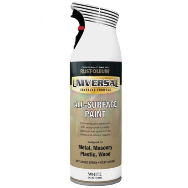 400ml Universal Satin White Spray Paint