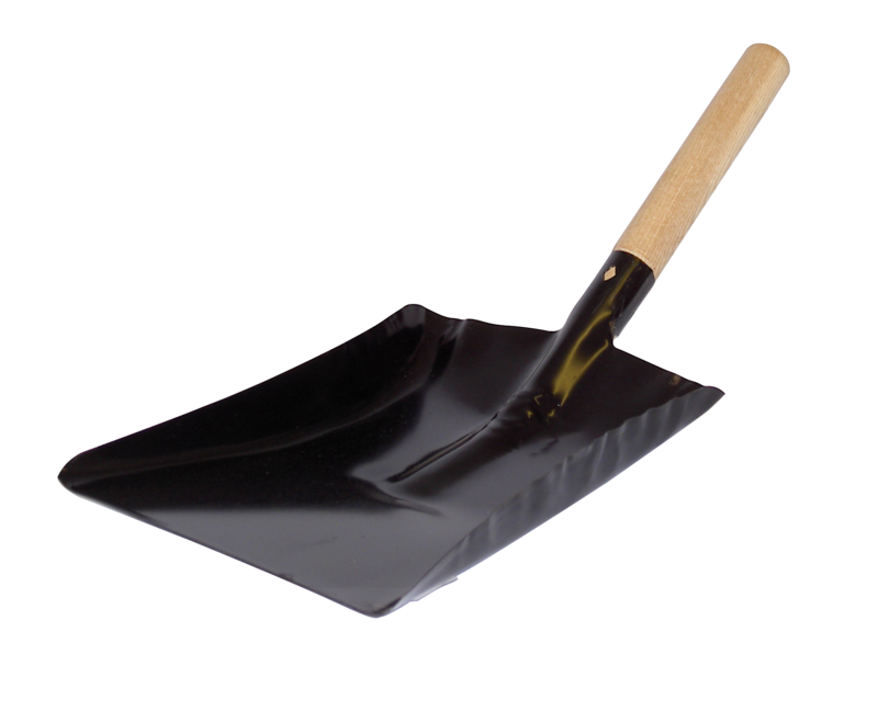 5" Black Coal Shovel With Metal Handle