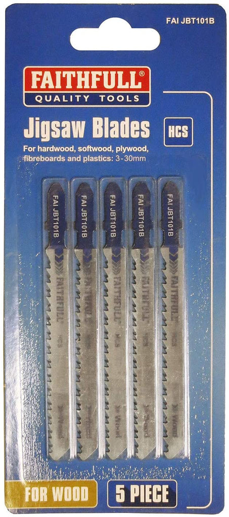 Wood Jigsaw Blades Pack of 5 T101B
