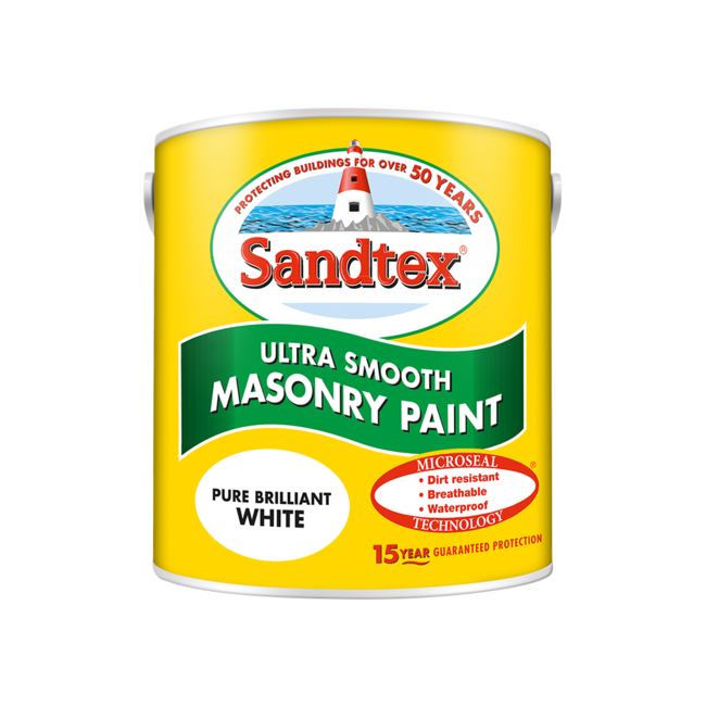 Sandtex Microseal Smooth Masonry Brilliant White 2.5L