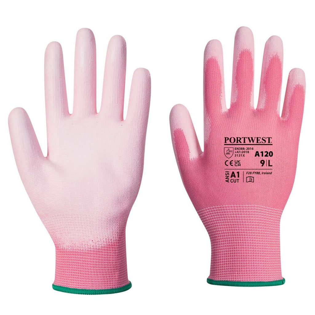 Portwest Pu Palm Glove - Medium Pink
