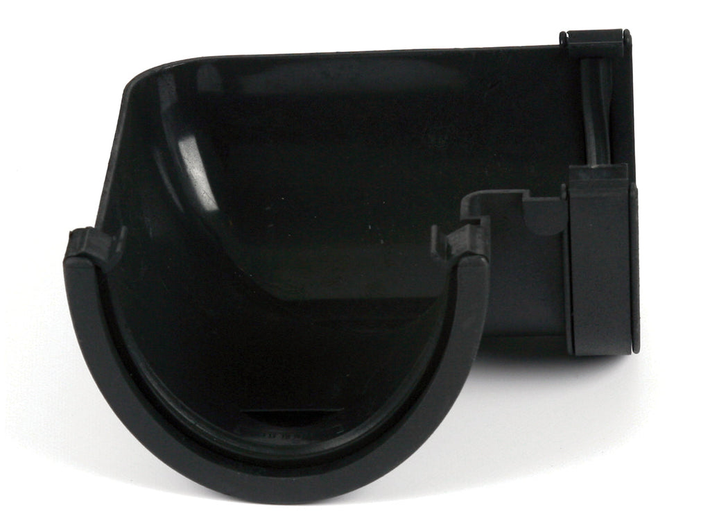 Cascade 115mm Deep Round C.I. Style Gutter 90 Deg Corner Angle - Black