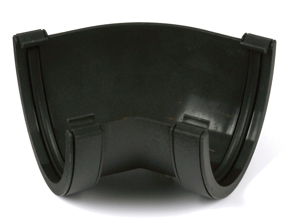 Cascade 115mm Deep Round C.I. Style Gutter 135 Deg Corner Angle - Black