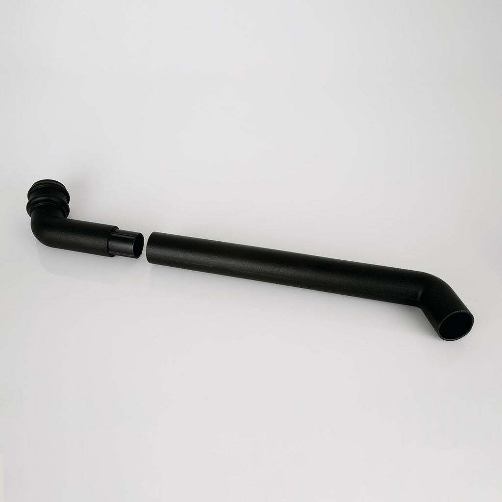 Cascade 68mm Round C.I. Style Adjustable Downpipe Offset Bend - Black