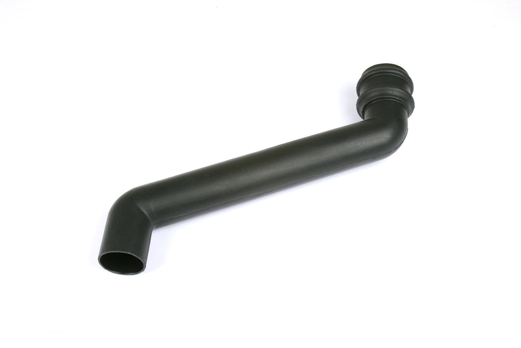 Cascade 68mm Round C.I. Style 380mm Downpipe Offset Bend - Black