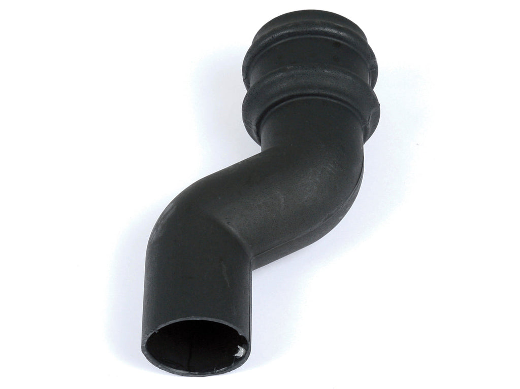 Cascade 68mm Round C.I. Style 75mm Downpipe Offset Bend - Black
