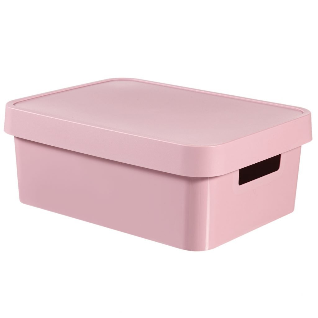 Curver 11l Storage Box C/w Lid - Pink