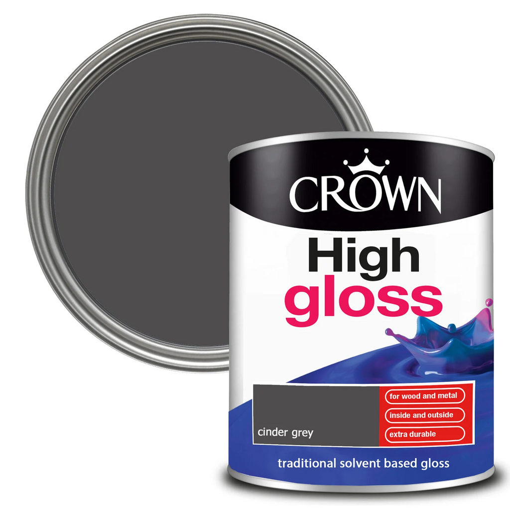 2.5ltr Crown High Gloss Cinder Grey
